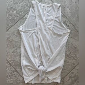 Athleta Essence White Sleeveless Tie-Back Tank Top, size XS